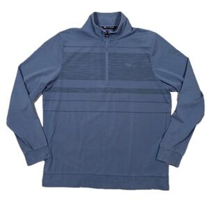 Travis Mathew Quarter Zip Pullover Men's Large Chest Striped Long Sleeve Golf